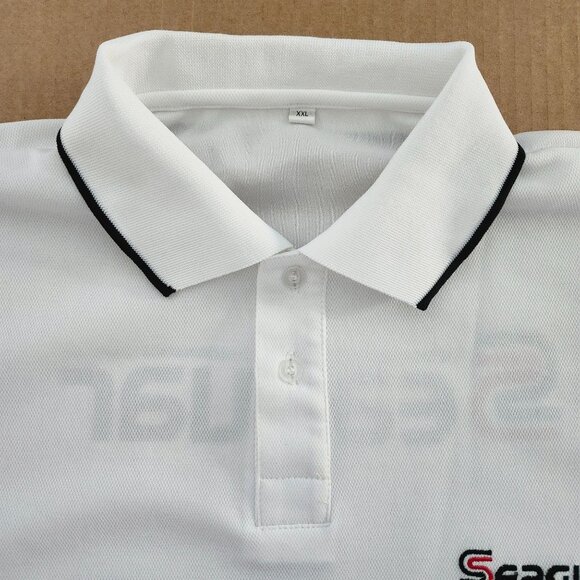 Seaguar Not Seeing Is Believing Men's XXL White Polo Shirt Polyester Fishing App - Picture 5 of 8